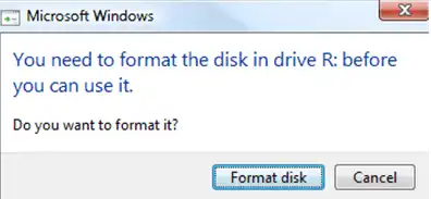 Format Drive Error